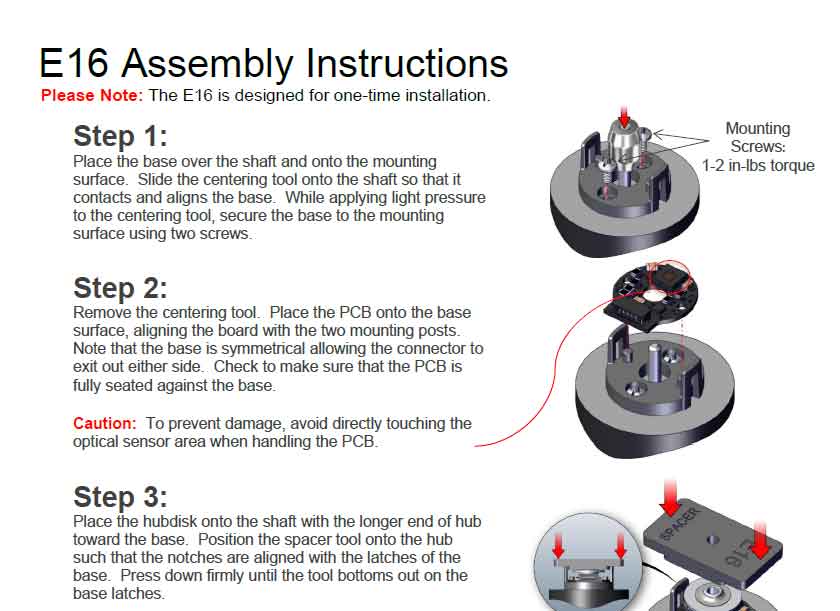 E16 Assembly Instructions Assembly Instructions