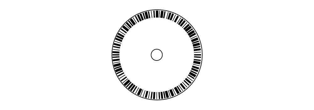 Absolute encoder bar code illustration