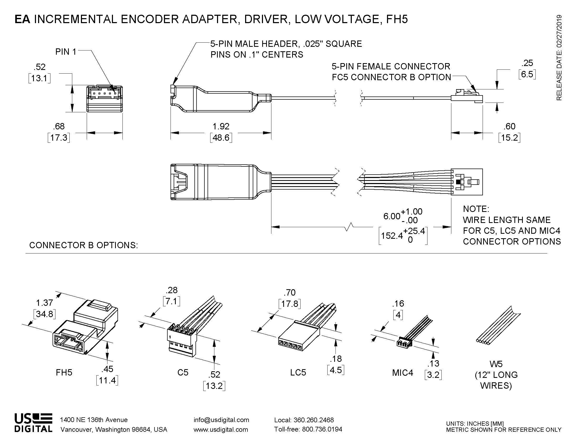 EA D L 5 X WEB Mechanical Drawing