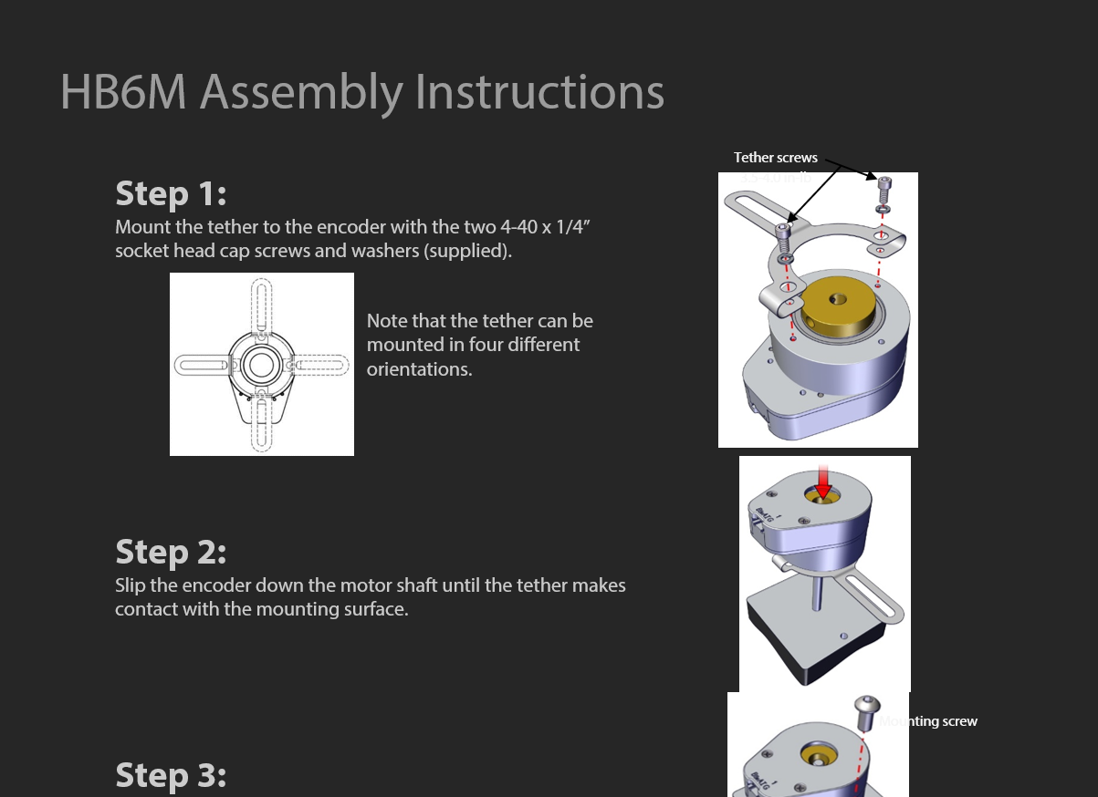 HB6M Assembly Instructions Assembly Instructions