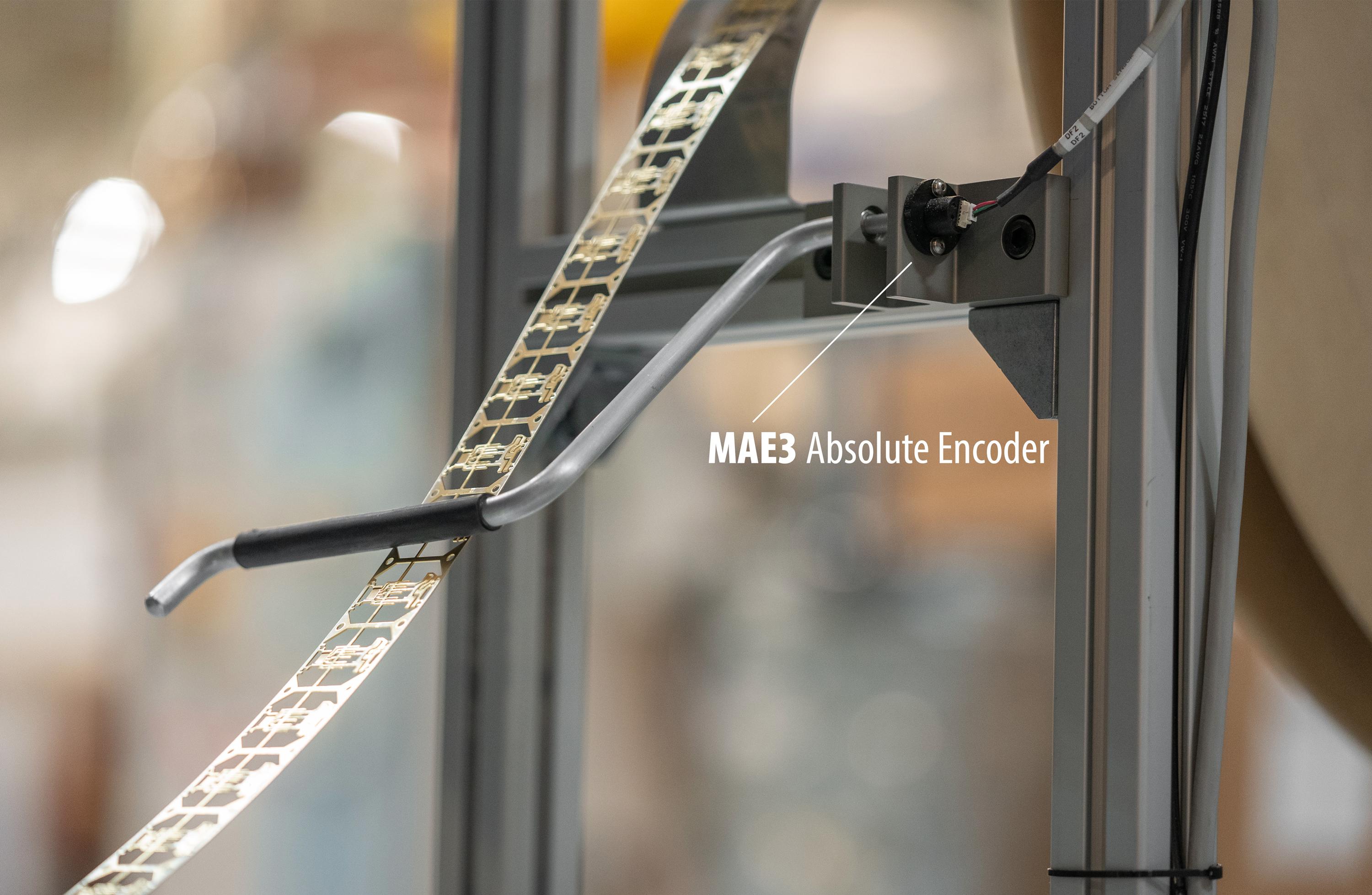 US Digital MAE3 absolute encoder on automated reel-to-reel machine