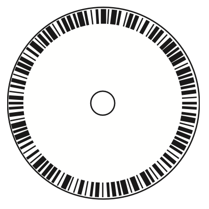 example of a single band absolute encoder disk
