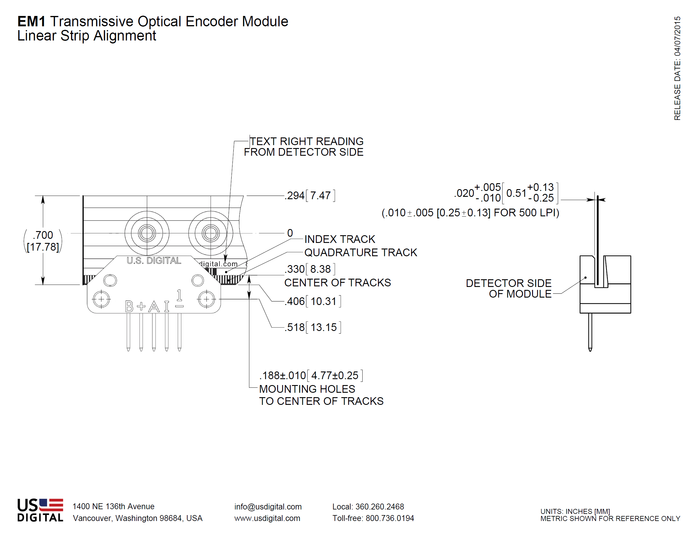 EM1_WEB Transmissive Optical Encoder Module