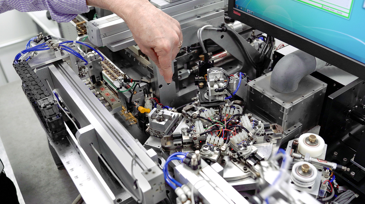 An automated machine outside the US Digital cleanroom