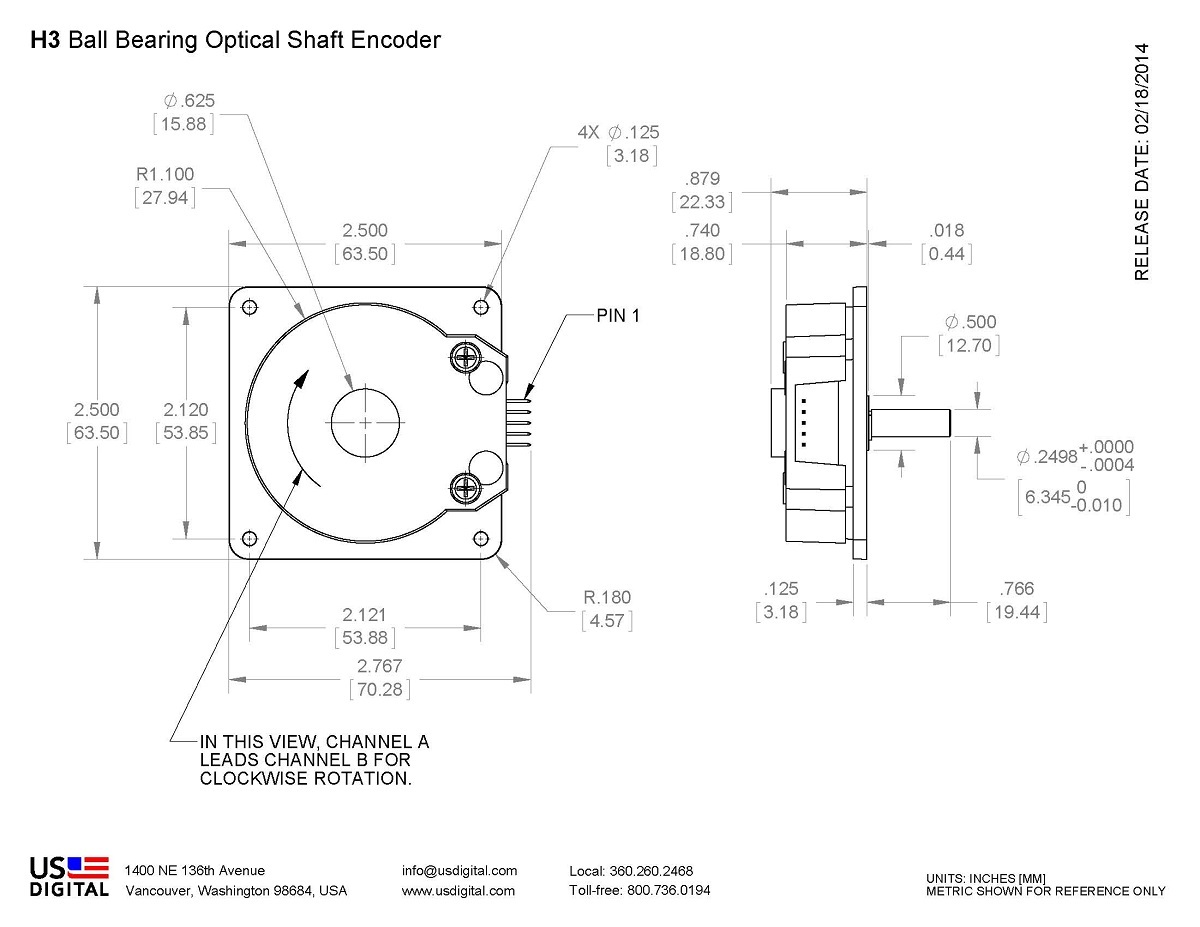 H3 WEB Mechanical Drawing