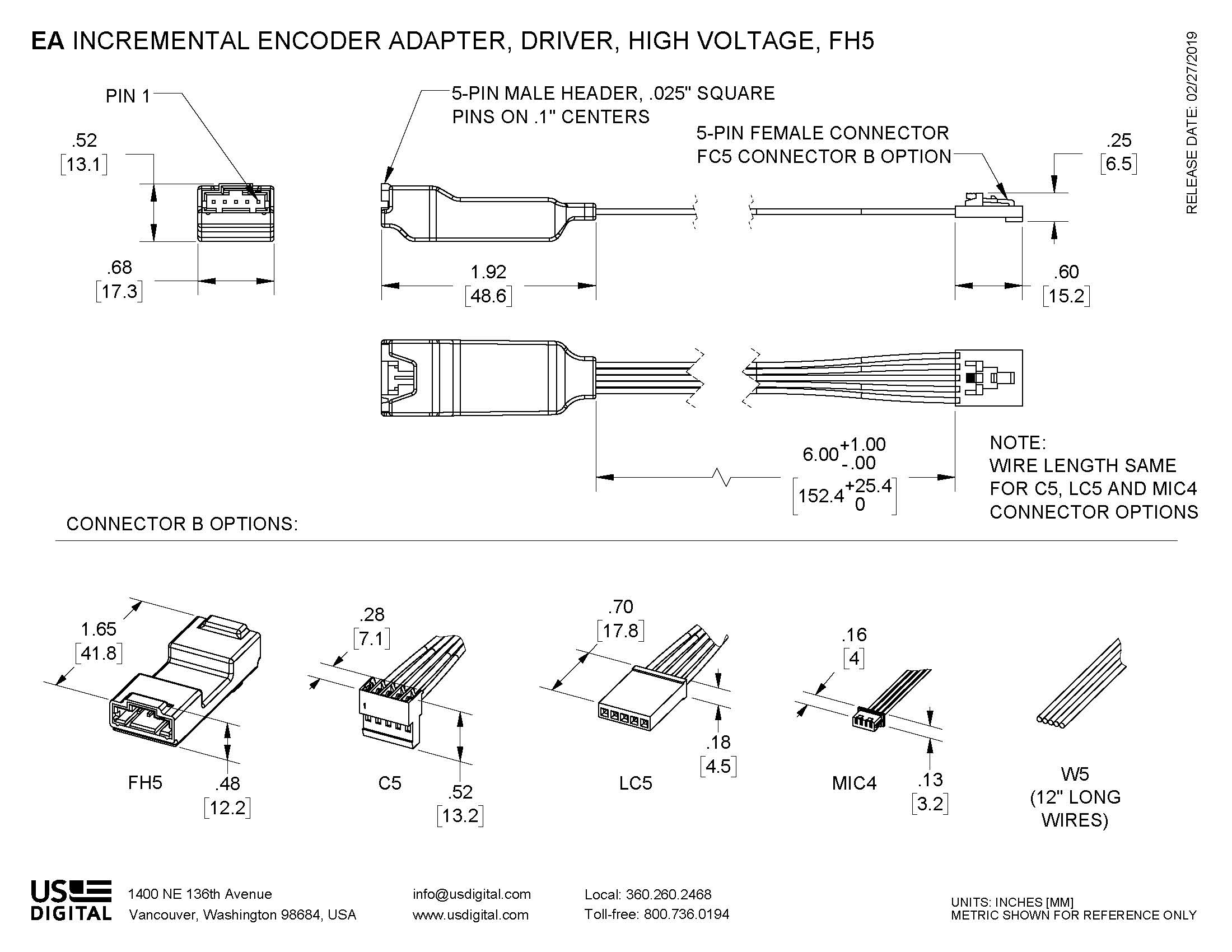 EA D H 5 X WEB Mechanical Drawing